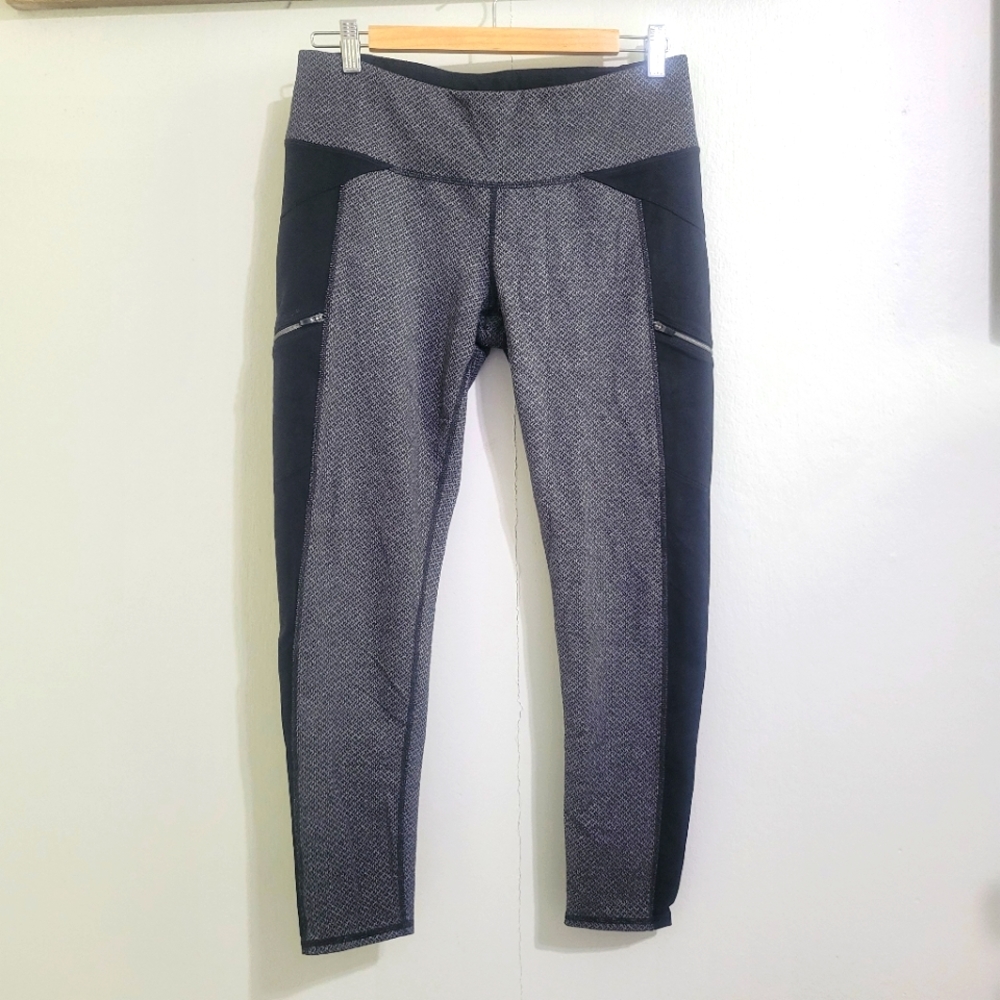 Athleta Moto Zip pocket leggings